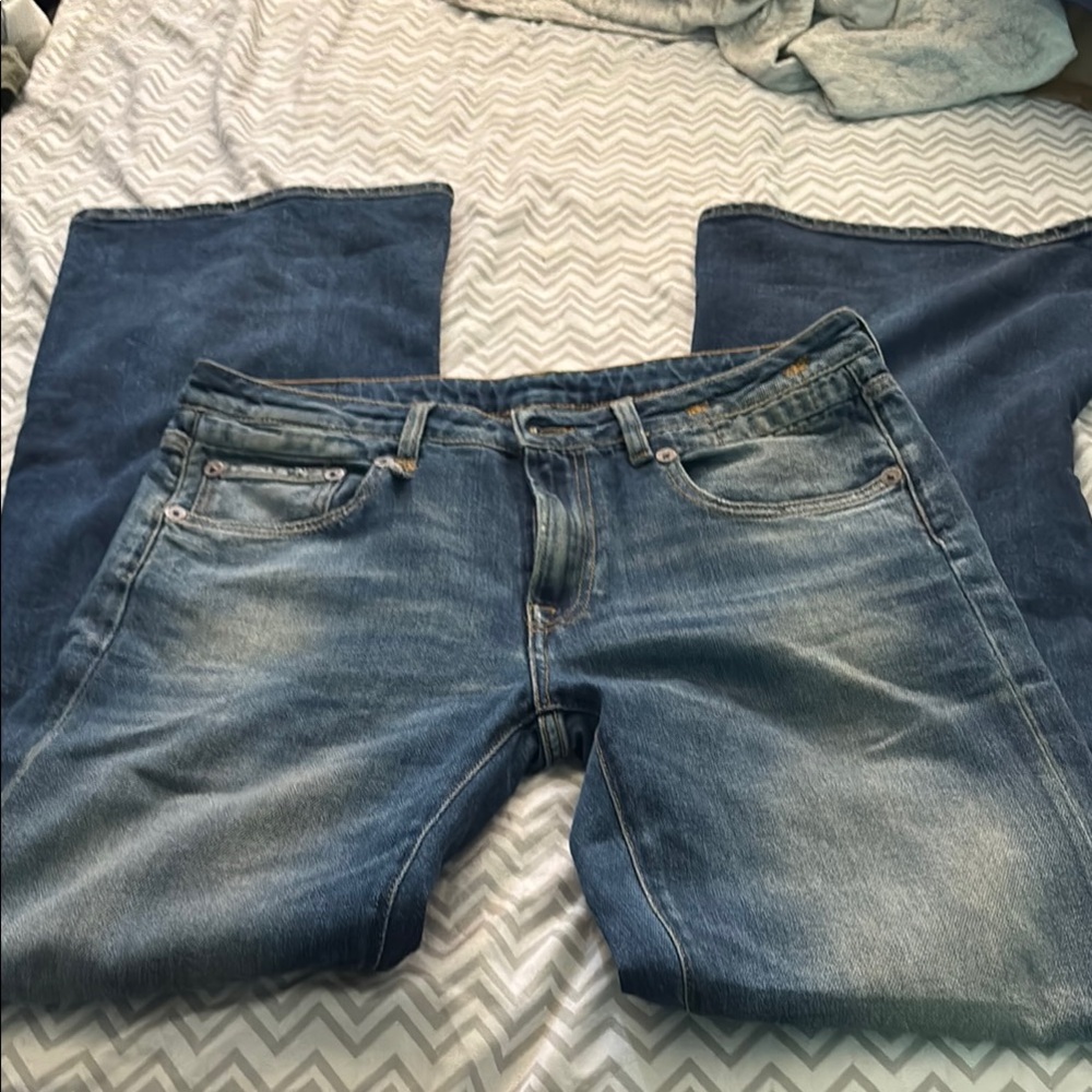R13 wide leg jeans